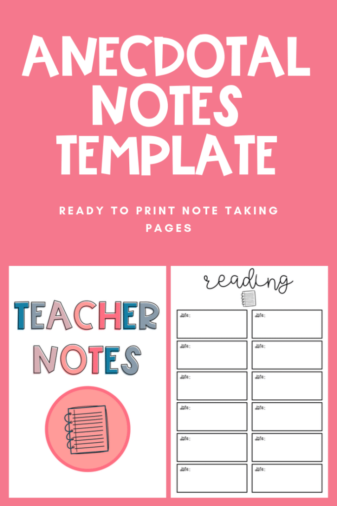 Anecdotal Notes Examples & Templates Learn Grow Blossom